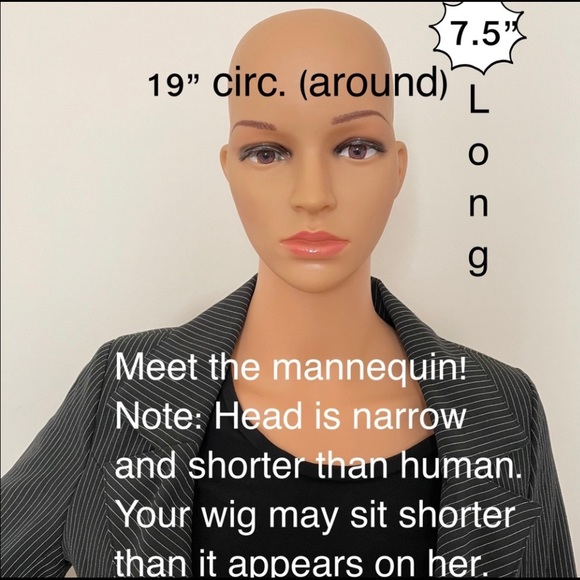 NWT 18” blonde wig classic light honey layers curtain bangs v light blonde ends - Picture 14 of 16